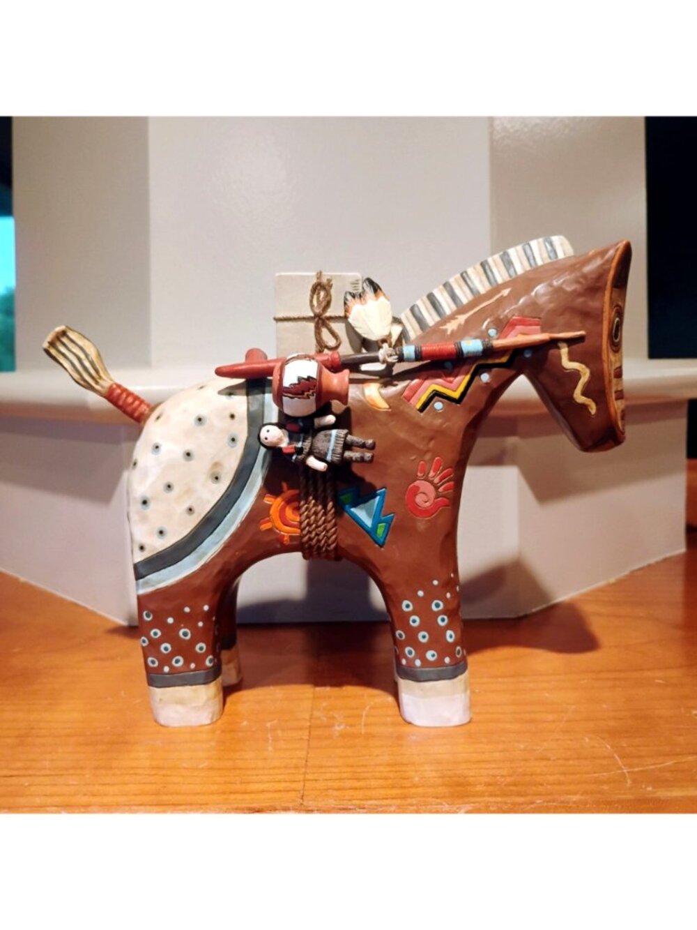 Robert Shields Storyteller Horse Figurine Large 7" Tall Resin Southwest Western - Picture 5 of 13